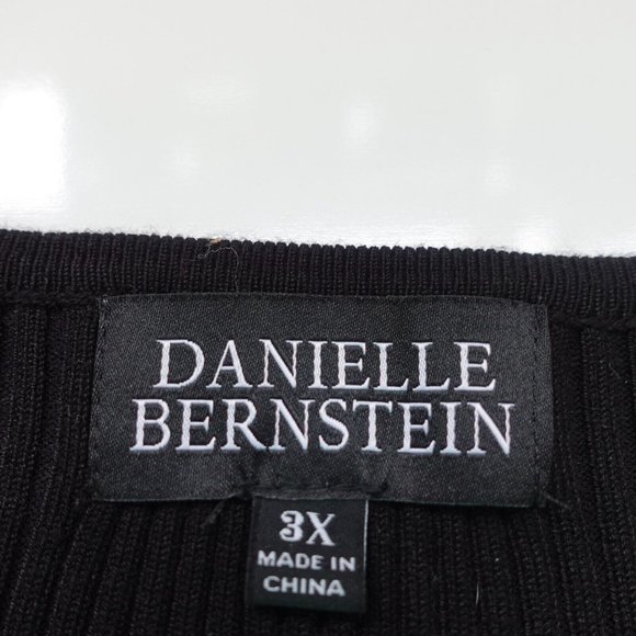 Black Sweater Women 3X Plus Black Knit Cardigan Ribbed Open Front Tie Casual L/S - Picture 3 of 8